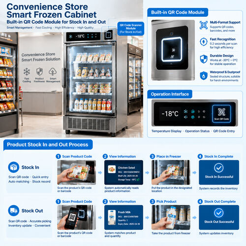Self-Service Quick-Chill Fridge with Embedded Barcode Scanner: Where Energy Efficiency Meets Seamless Payment