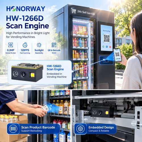 Embedded Barcode Scanner Module for HMI & Self-Service Kiosk Applications
