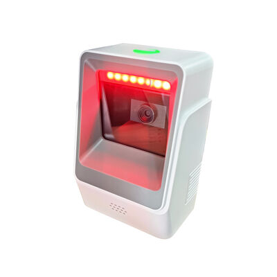 Καλή τιμή Τετράγωνος Επιτραπέζιος σαρωτής barcode με αυτόματη ανίχνευση 1D 2D QR για σούπερ μάρκετ σε απευθείας σύνδεση