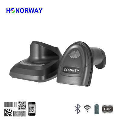 Guter Preis Bluetooth 2,4 GHz drahtloser Schnellübertragung 1D 2D PDF417 Handheld Barcode Scanner mit 2600mAH Batterie und Ladebasis Online