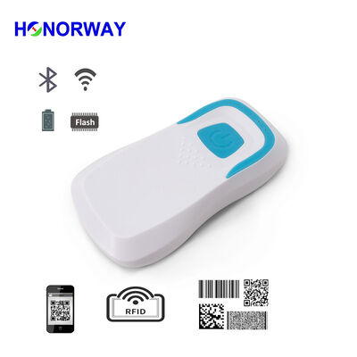 quality 2D Bluetooth Wifi IC ID Card QR RFID Reader Portable 2.4G Wireless NFC Barcode Scanner with White Black Color factory
